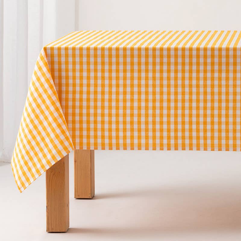 Rutig Duk Avtorkningsbar Gul 140x240 cm