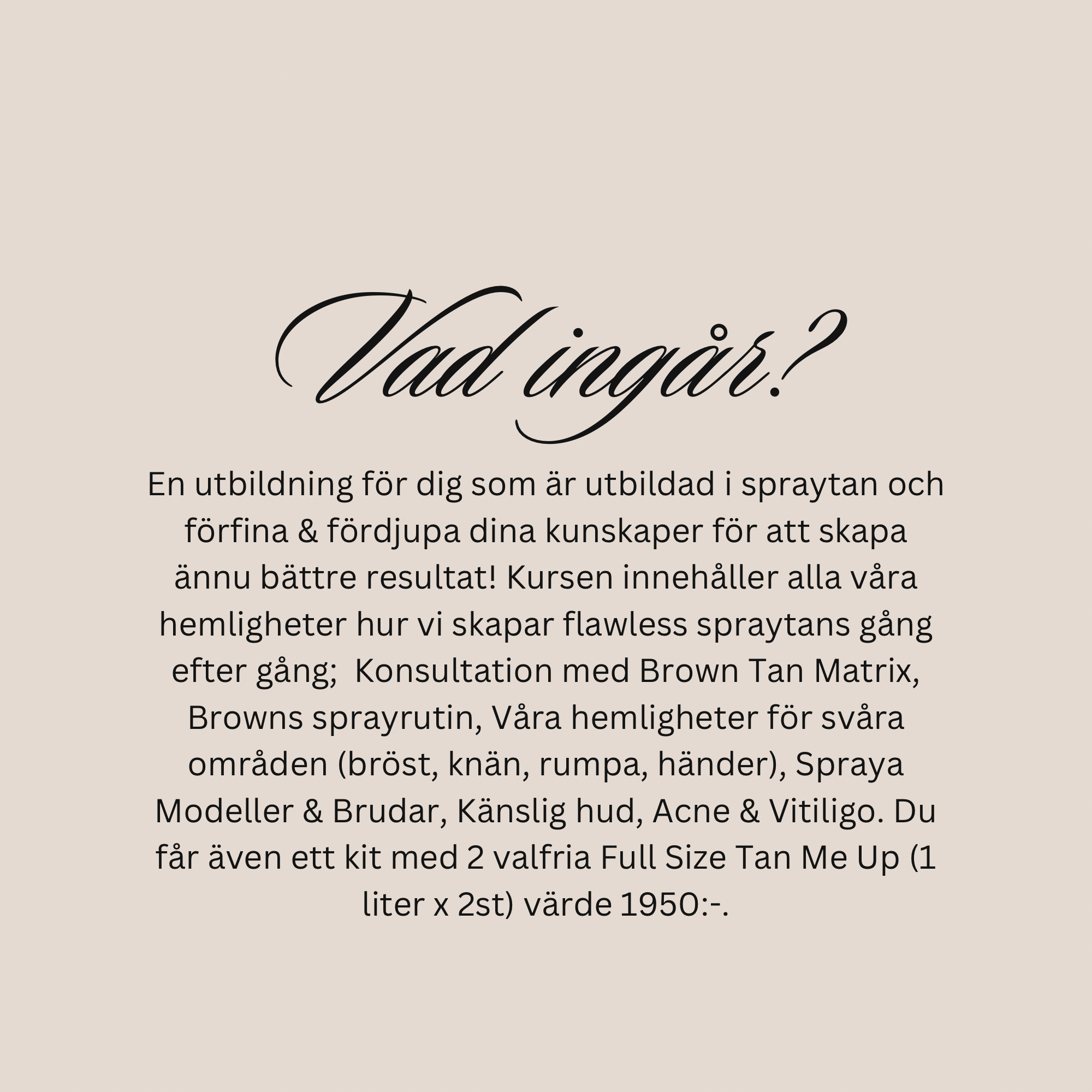 Spraytanutbildning Advanced Professional