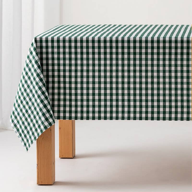 Rutig Duk Avtorkningsbar Grön 140x240 cm